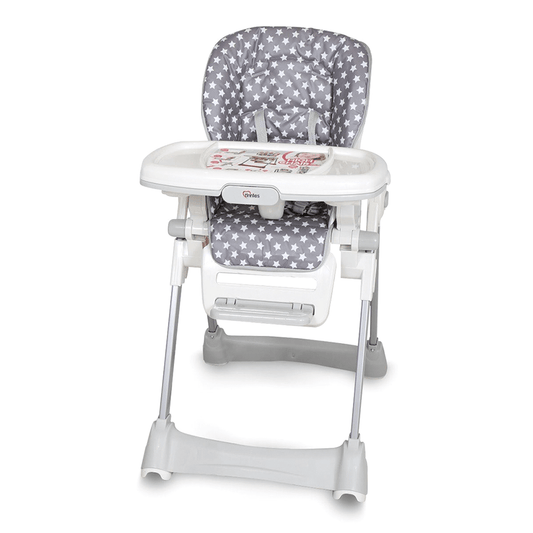 TINNIES BABY ADJUSTABLE HIGH CHAIR-GREY