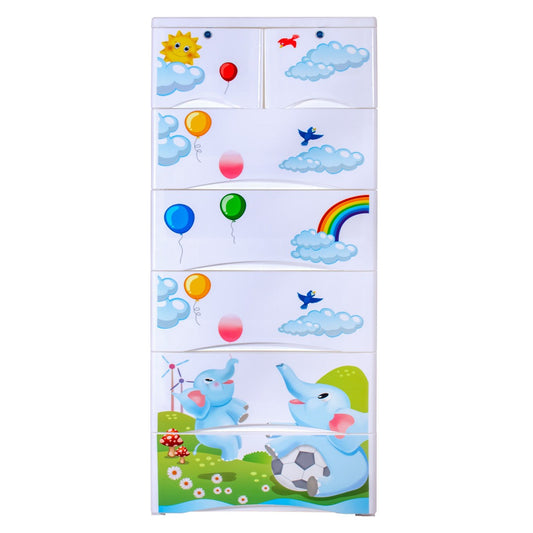 Baby Elephant Theme 6 Layer Wardrobe WD-CLO-L6