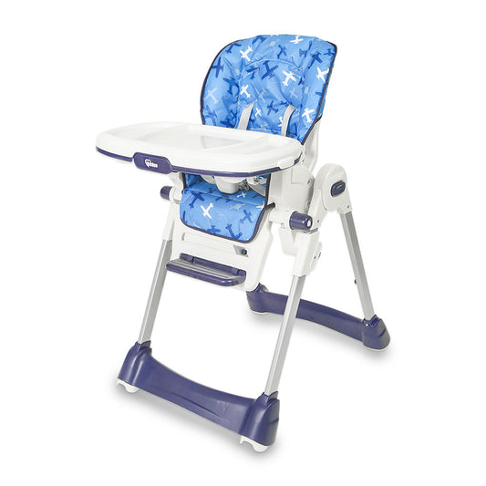 TINNIES BABY ADJUSTABLE HIGH CHAIR-BLUE AEROPLANE