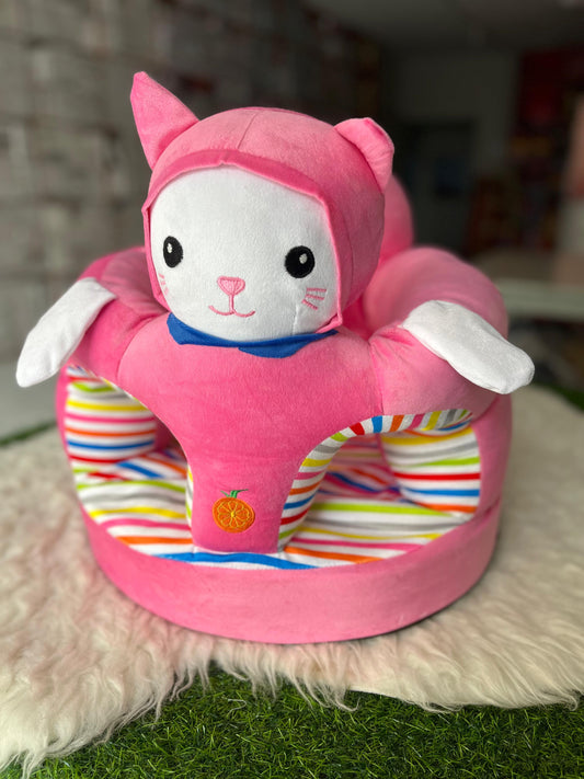 Round Baby Chair-Pink Cat