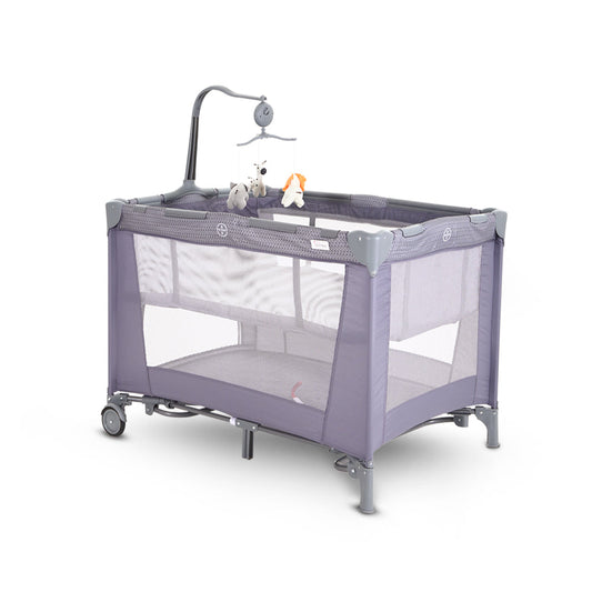 TINNIES BABY PLAY PEN W/ ROCKING-GREY