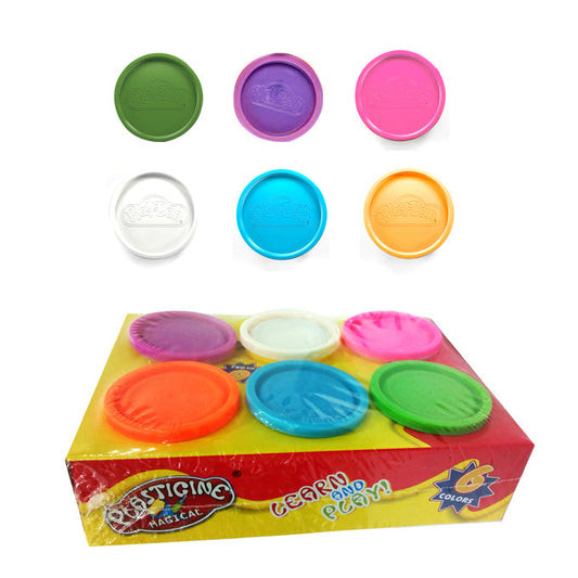 6 Colors - Big Play Dough Jars