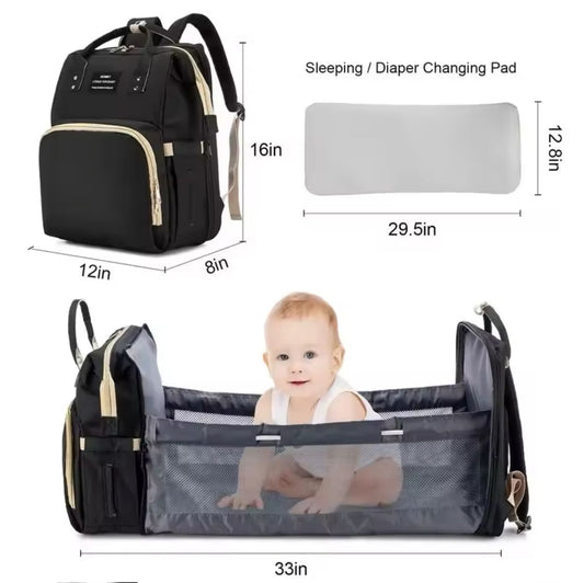 2-in-1 High-Quality Mother & Baby Travel Bag – Spacious, Lightweight, and Easy to Carry