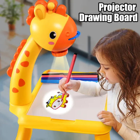 3 In 1 Kids Painting Drawing Activity Kit Projector Table