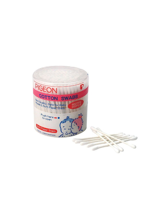 PIGEON COTTON SWAB THIN 200PCS/JAR